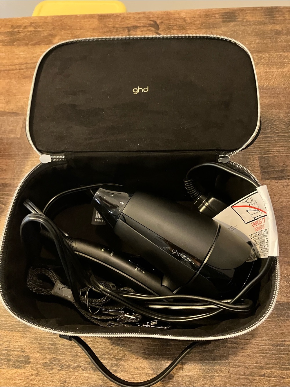 New ghd Black Hair Dryer travel foldable in box SALE blow tool stylist deal